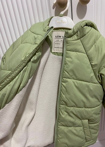 LCW Baby Kapüşonlu Basic Kız Bebek Mont - Görsel 4