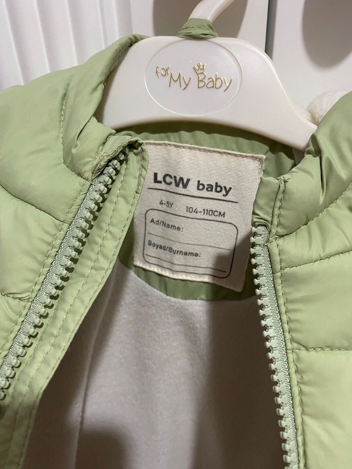 LCW Baby Kapüşonlu Basic Kız Bebek Mont - Görsel 5