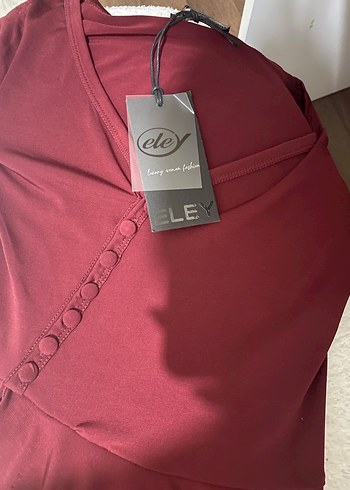 Bordo mini içi şortlu Elbise - Görsel 2