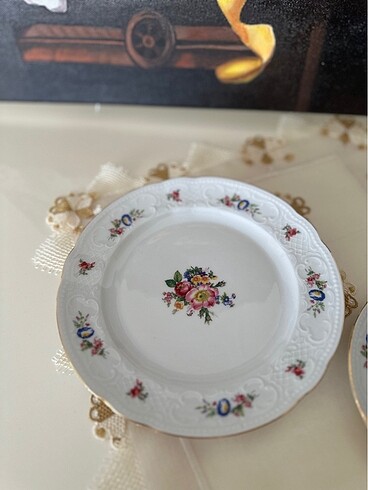 Duble kahve fincanı ve pasta tabağı - Görsel 2