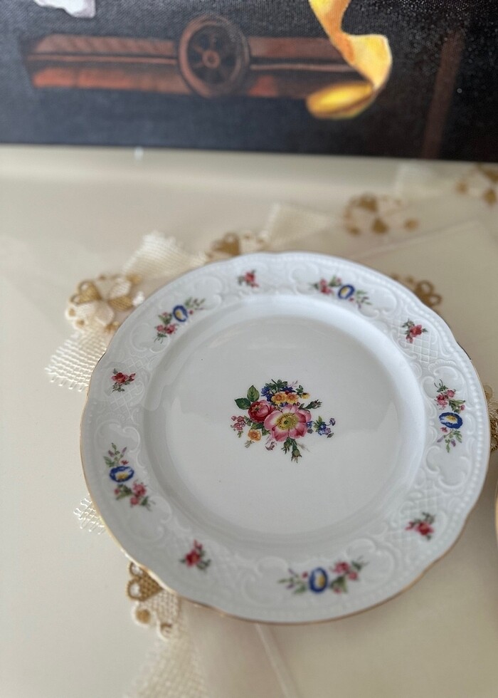 Duble kahve fincanı ve pasta tabağı - Görsel 2