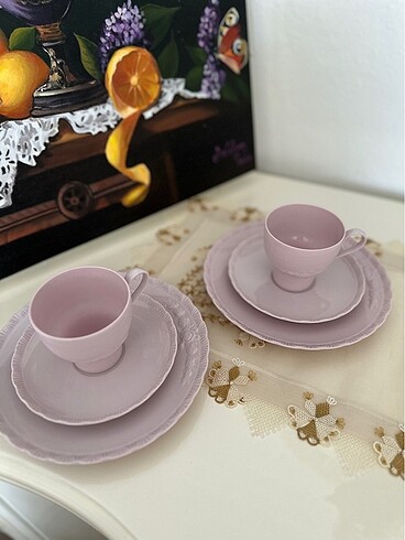 Çay fincanı ve pasta tabağı - Görsel 3