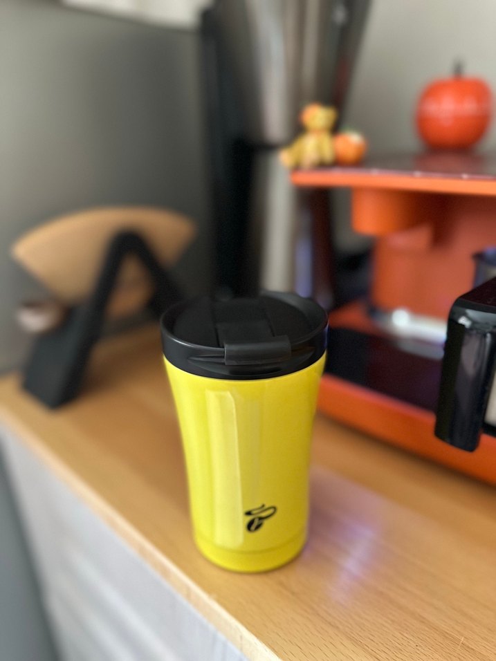 Sarı Seyahat Termosu Bardak - Görsel 3