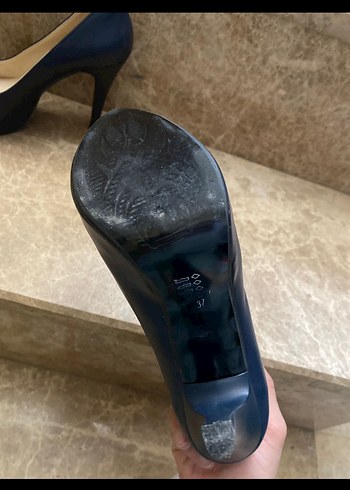 38 Beden Kadın Lacivert Platform Topuklu Stiletto