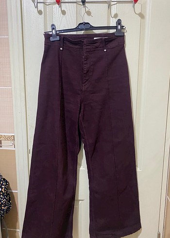 Bordo Kadın Midi Pantolon