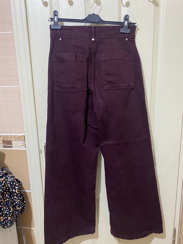 Bordo Kadın Midi Pantolon - Görsel 2