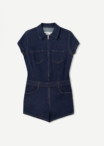 Koyu Lacivert Denim Bershka Tulum - Görsel 2