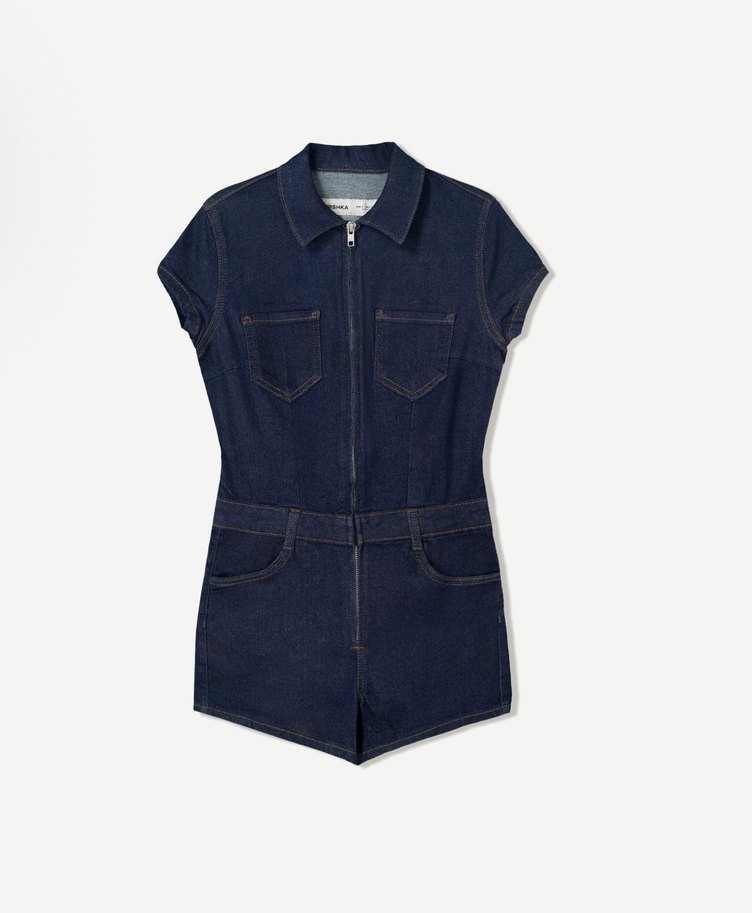 Koyu Lacivert Denim Bershka Tulum - Görsel 2