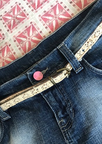 Lacivert kot mini etek - Görsel 2