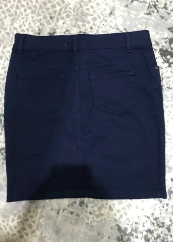 Lacivert kot şort - Görsel 4