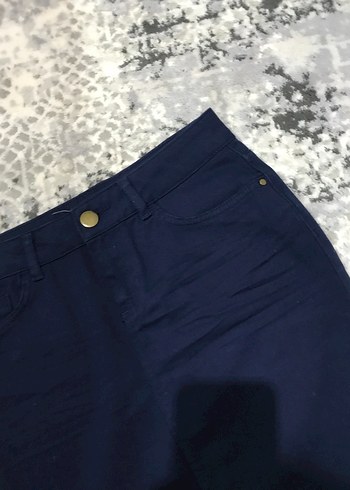 Lacivert kot şort - Görsel 2