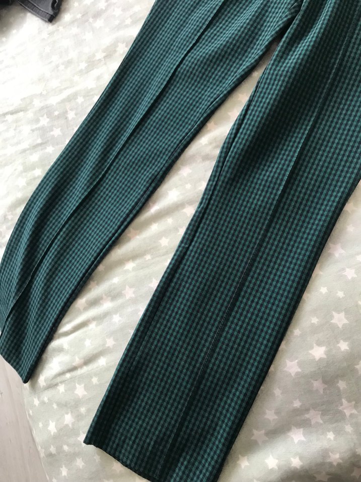 Kadın Kareli kumaş pantolon - Görsel 3