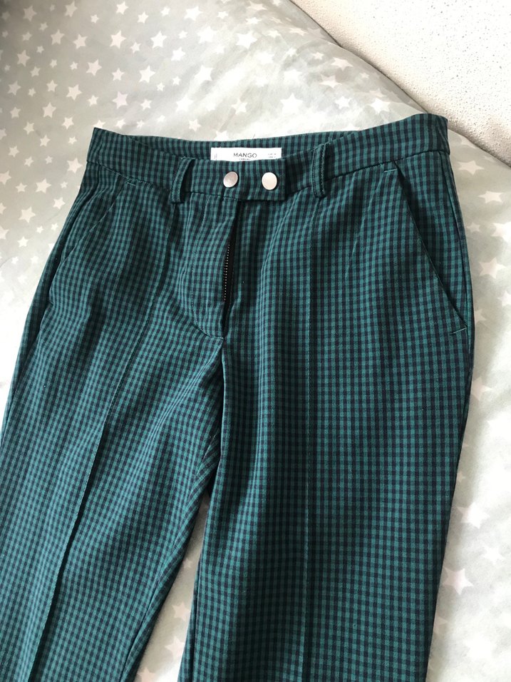 Kadın Kareli kumaş pantolon - Görsel 2