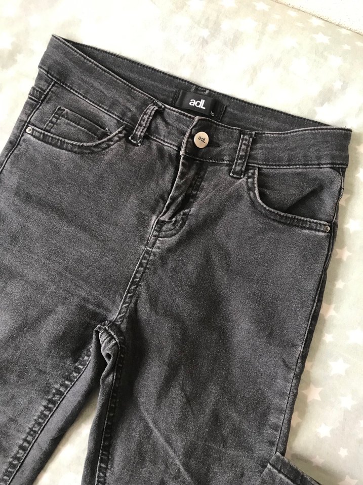 Gri Kadın Denim jean - Görsel 2