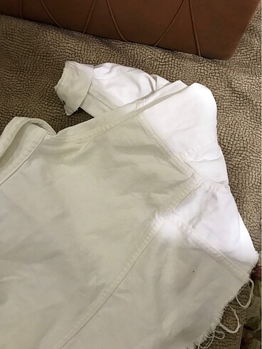 Crop beyaz ceket - Görsel 5