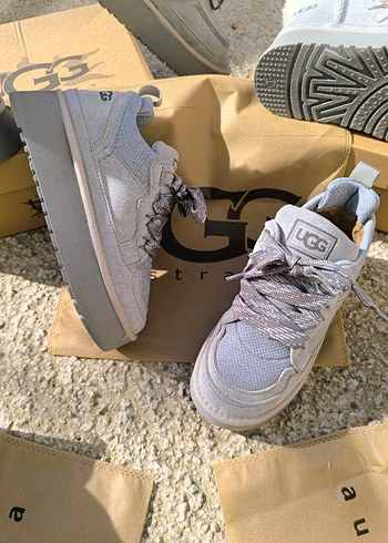 Ugg UGG Gri Platform Topuklu Bağcıklı Kadın Botu