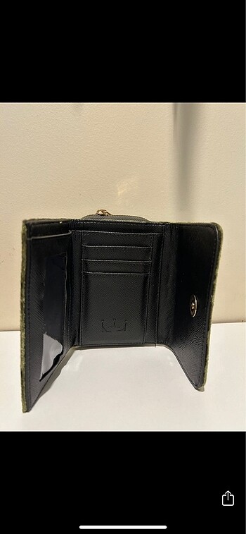 Ecrou kadife cüzdan - Görsel 5