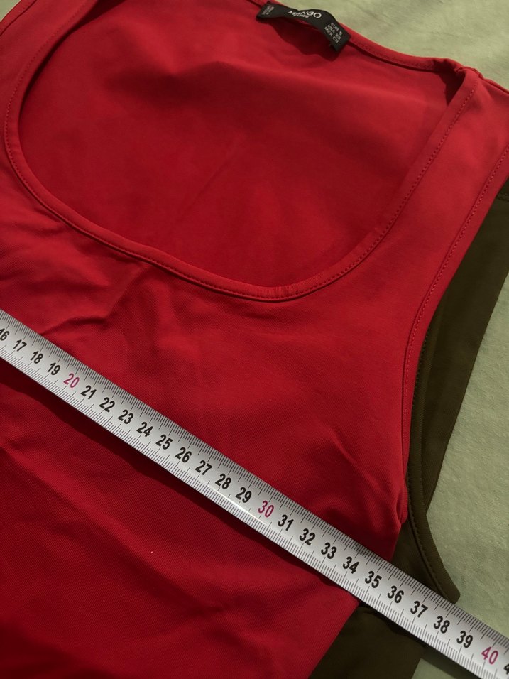 Kırmızı Straplez Mini Atlet - Görsel 4