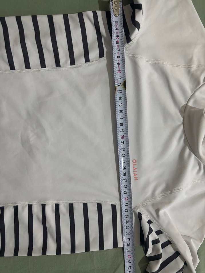 Çizgili Yan Detaylı Beyaz Erkek Tişört - Görsel 3