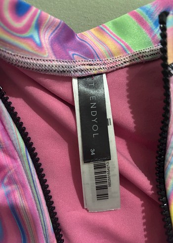 Trendyol & Milla Çok Renkli Tie-Dye Uzun Kollu Mayo