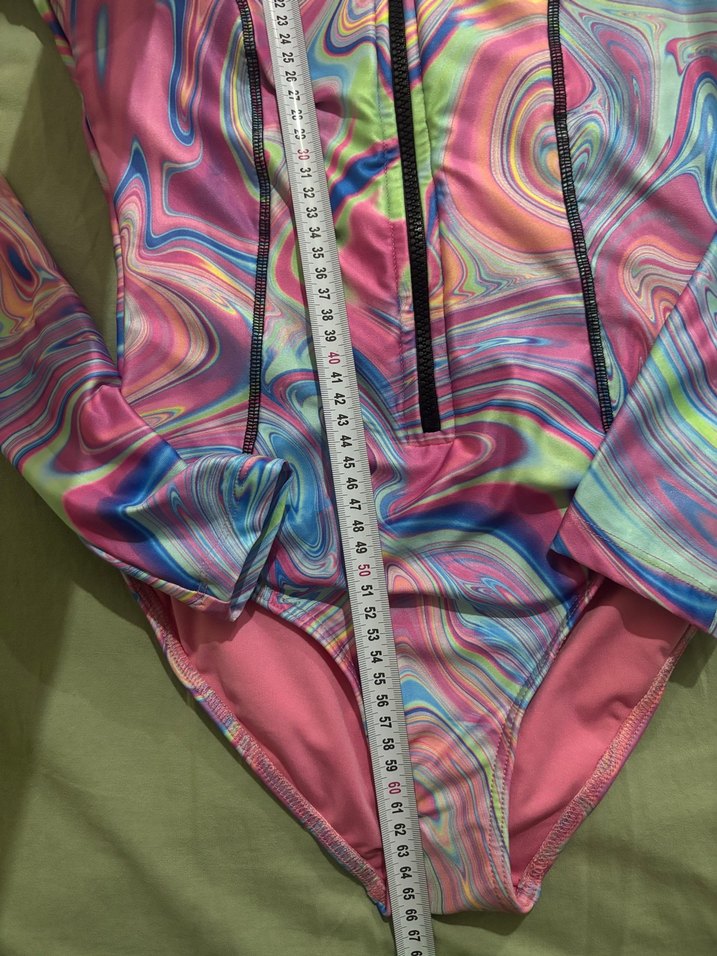 Çok Renkli Tie-Dye Uzun Kollu Mayo - Görsel 4