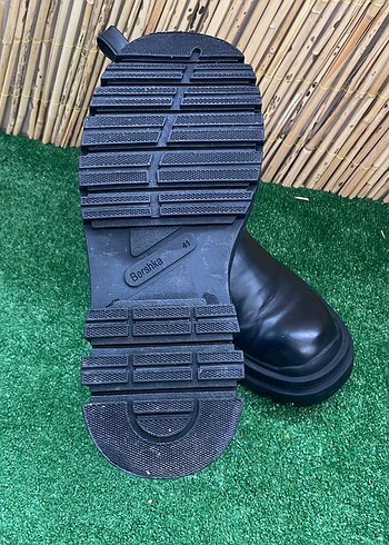 Bershka Siyah Deri  Erkek Bot - Görsel 4