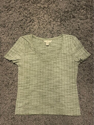 H&M H&M yeşil bluz crop