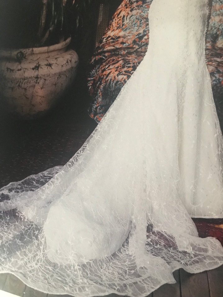 Straplez Beyaz Balık Gelinlik - Görsel 2