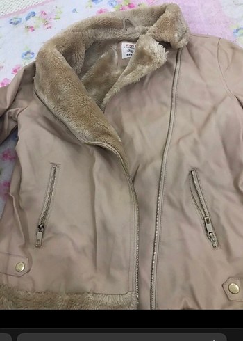 Bej Kürklü Kadın Ceket - Görsel 2