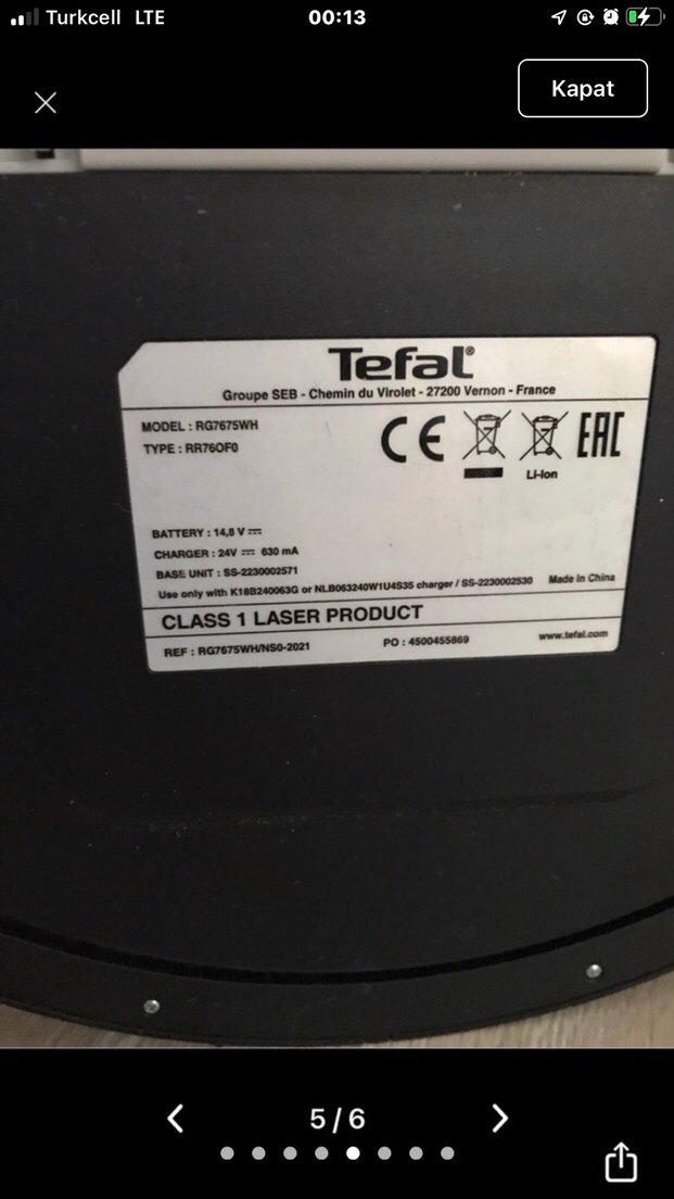 Tefal X-plorer Serie 75 Siyah Robot Süpürge - Görsel 5