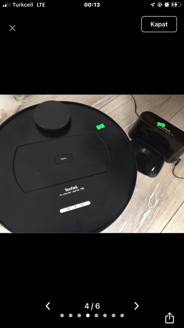 Tefal X-plorer Serie 75 Siyah Robot Süpürge - Görsel 4