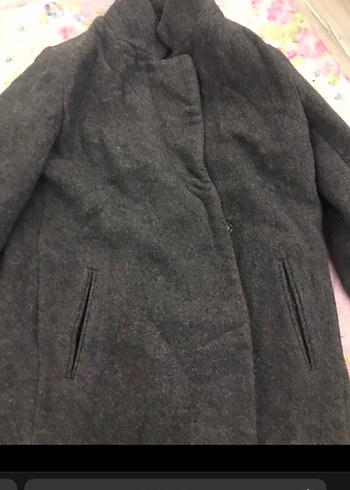 Fermuarlı Gri Uzun Kaban - Görsel 5