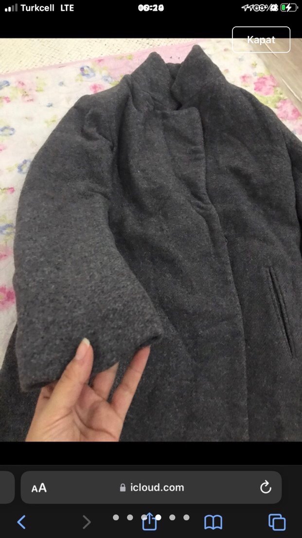 Fermuarlı Gri Uzun Kaban - Görsel 4