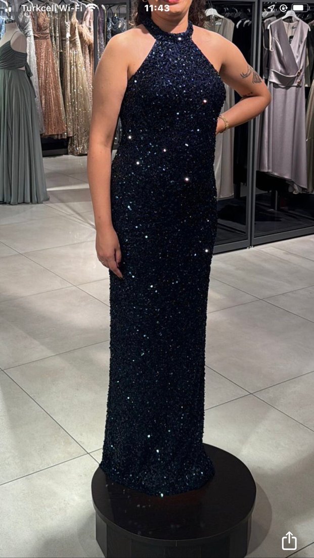 Pul Payetli Abiye Elbise - Görsel 2