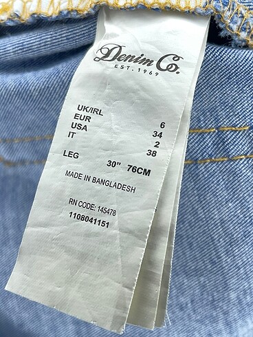 34 Beden lacivert Renk Denim&Co Jean / Kot %70 İndirimli.