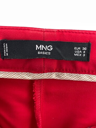 36 Beden kırmızı Renk Mango Kumaş Pantolon %70 İndirimli.