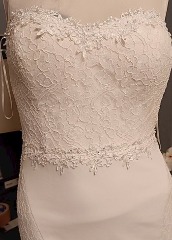 Beyaz Straplez Denizkızı Gelinlik - Görsel 2