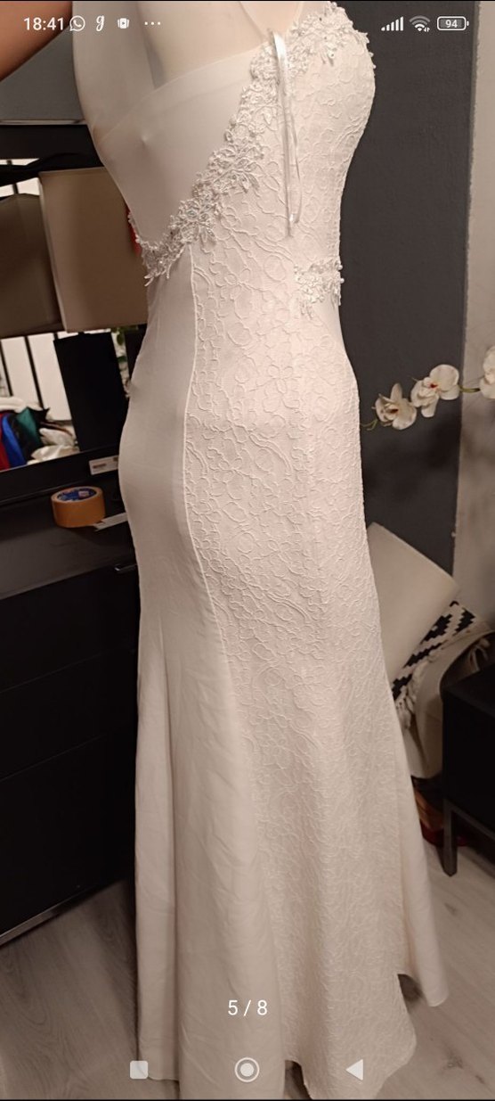 Beyaz Straplez Denizkızı Gelinlik - Görsel 5