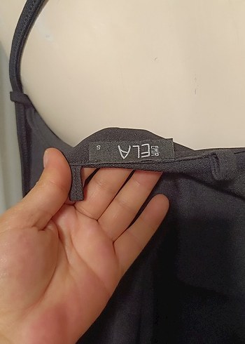 Siyah Askılı Mini Drapeli Kadın Elbise - Görsel 6