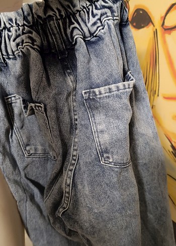 Kadın Gri Bol Kesim Kot Pantolon - Görsel 6