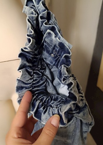 Kadın Gri Bol Kesim Kot Pantolon - Görsel 7