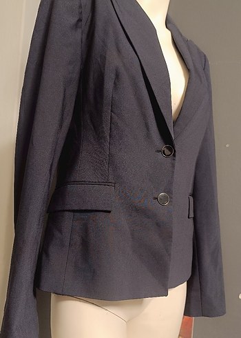 Siyah Düğmeli Kadın Blazer Ceket - Görsel 5