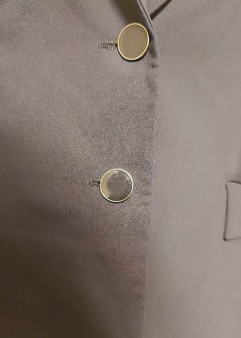 Siyah Düğmeli Kadın Blazer Ceket - Görsel 3