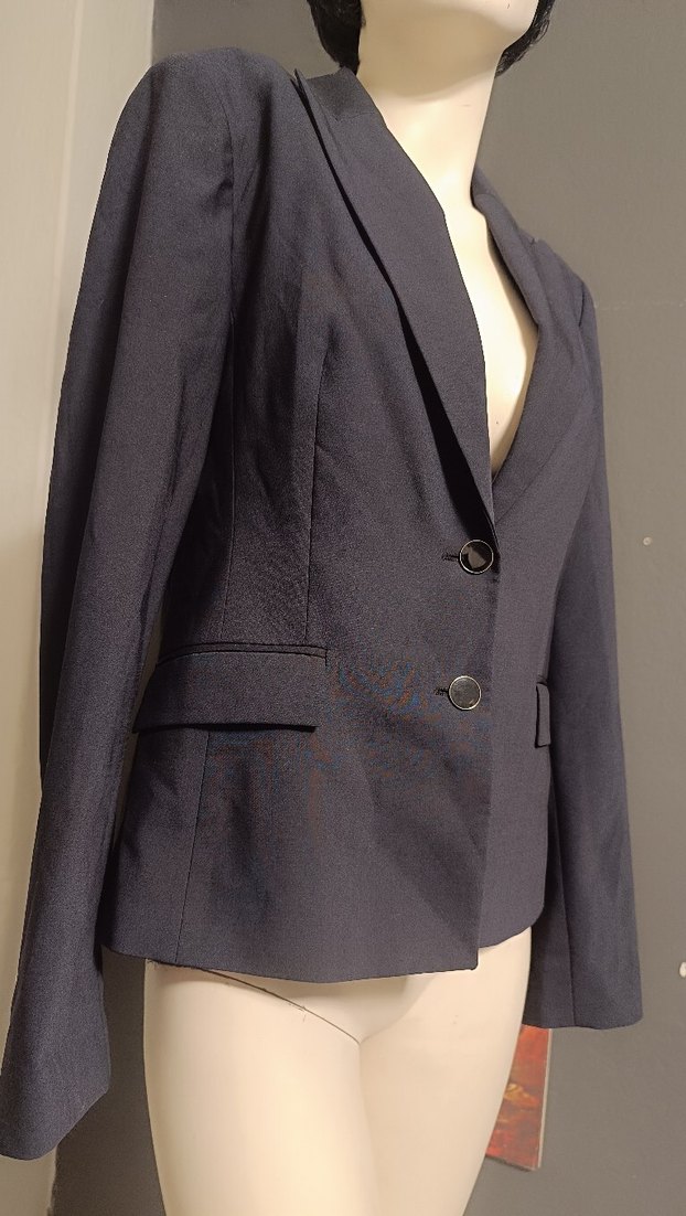 Siyah Düğmeli Kadın Blazer Ceket - Görsel 5