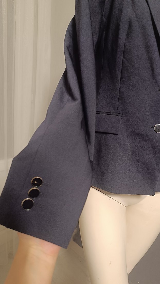 Siyah Düğmeli Kadın Blazer Ceket - Görsel 4