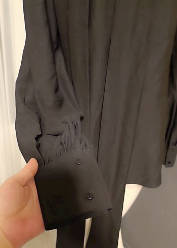 Zincir Detaylı Siyah Uzun Kollu Bluz - Görsel 10