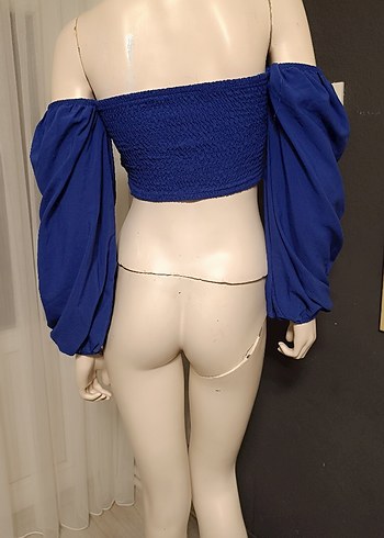 Drapeli Straplez Mini Bluz - Görsel 6