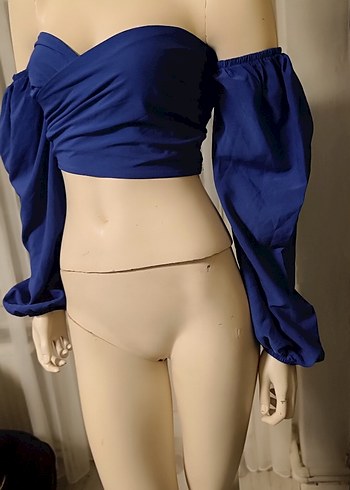 Drapeli Straplez Mini Bluz - Görsel 2