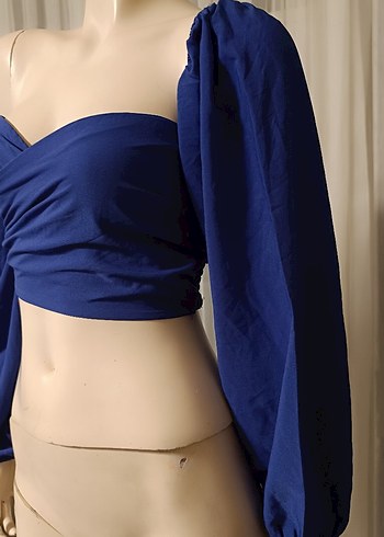 Drapeli Straplez Mini Bluz - Görsel 4