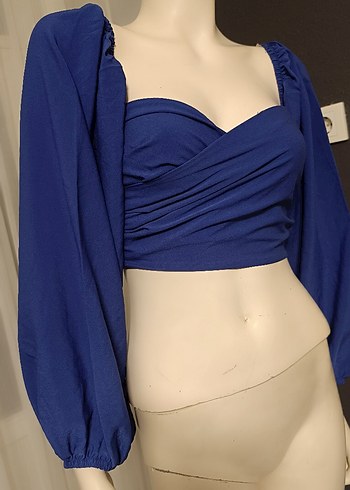 Drapeli Straplez Mini Bluz - Görsel 5